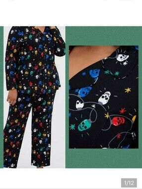 🆕🎄💀 SKULL HOLIDAY LIGHTS PJ SET🎄💀
